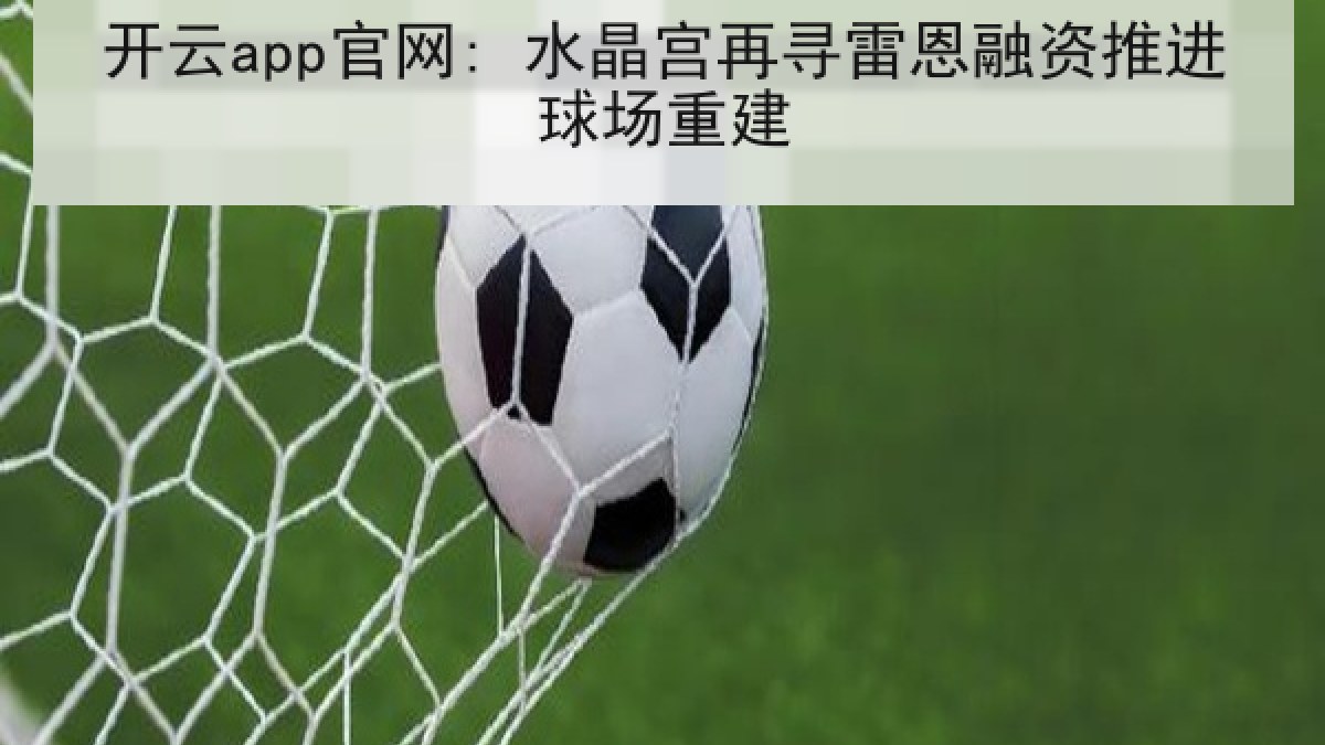 开云app官网: 水晶宫再寻雷恩融资推进球场重建 开云app官网: 水晶宫再寻雷恩融资推进球场重建